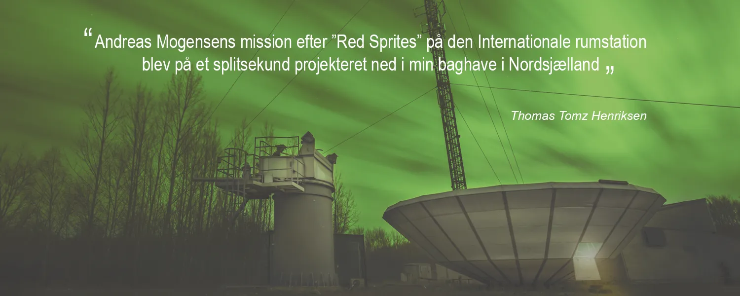 Himmelfænomenet Red Sprite - Citat af Thomas Tomz Henriksen fra den 13.08.2024 om fotografering af fænomenet i Nordsjælland den 13.08.2024