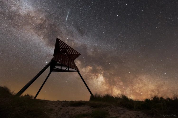 Nattehimmel og astrofoto ved Bøgested Rende, Nationalpark Thy